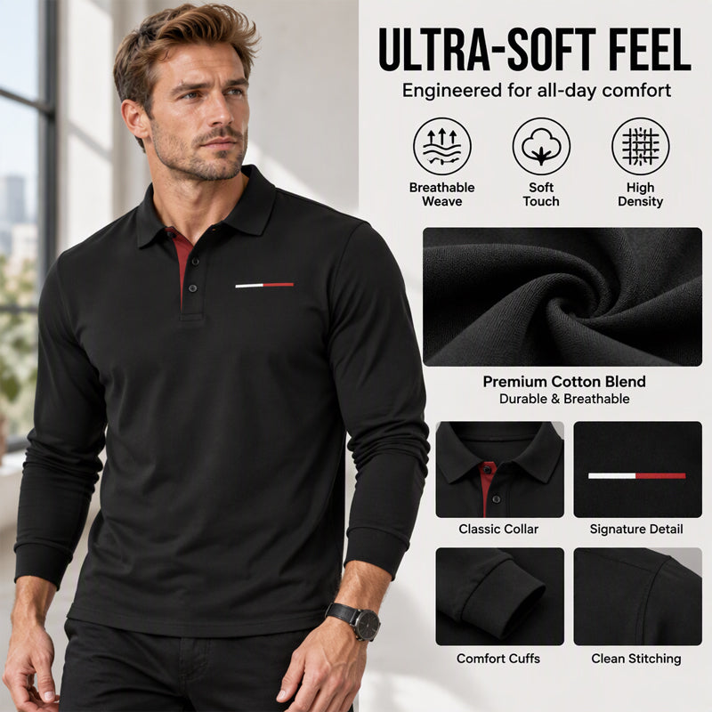Men's Classic Long Sleeve Collared Shirt