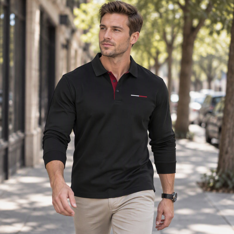 Men's Classic Long Sleeve Collared Shirt