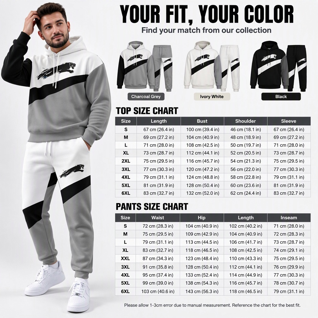 Men's Casual Sporty Hoodie and Sweatpants Set