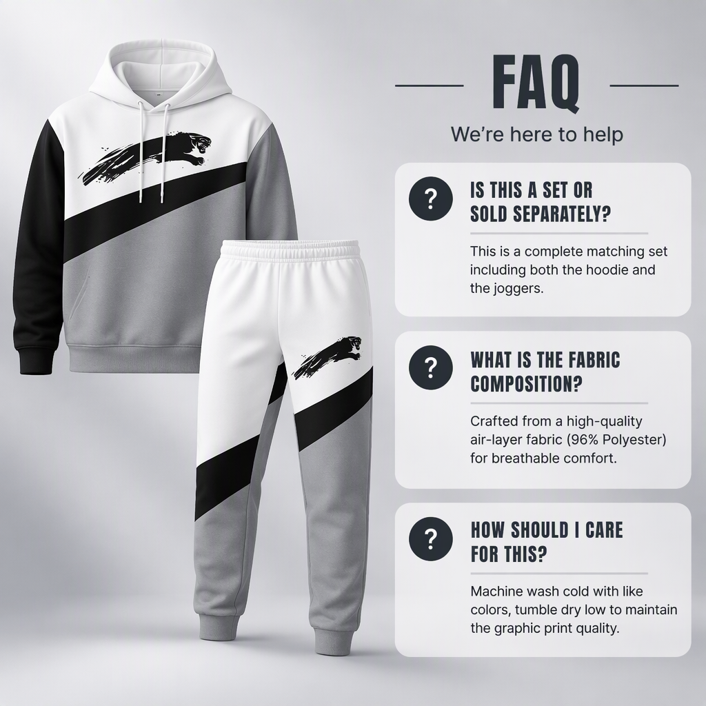 Men's Casual Sporty Hoodie and Sweatpants Set