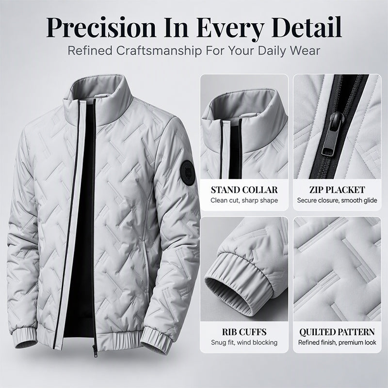 Men's Stand Collar Padded Warm Jacket