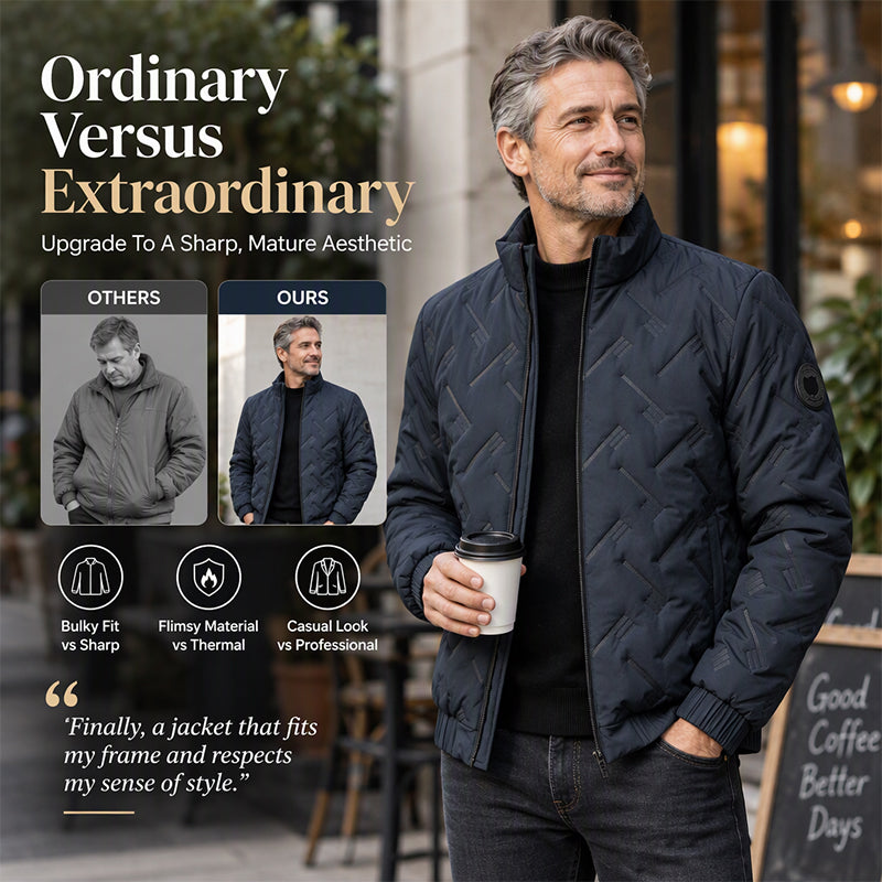 Men's Stand Collar Padded Warm Jacket