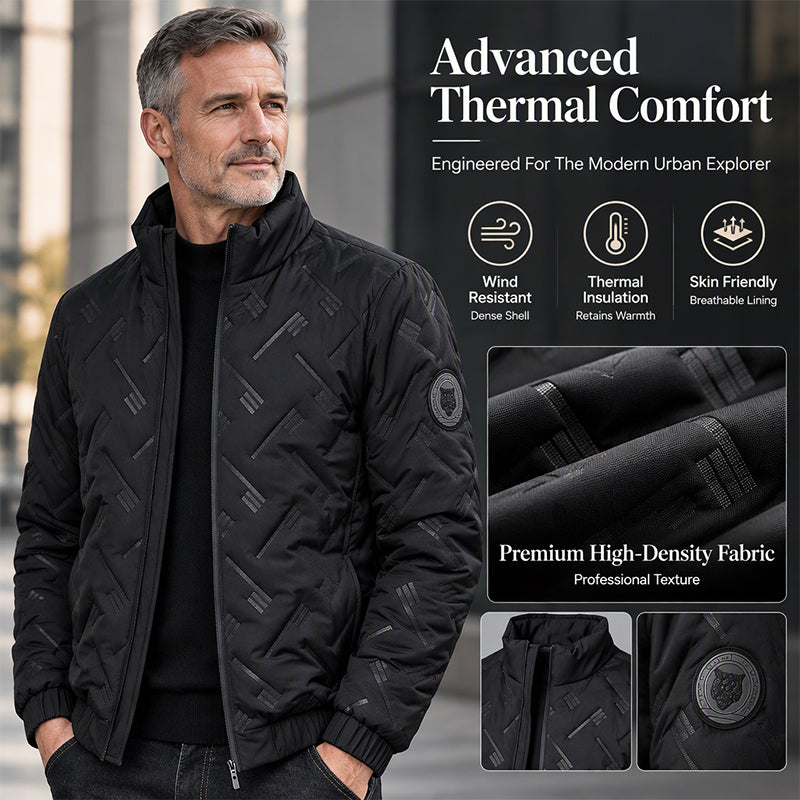 Men's Stand Collar Padded Warm Jacket