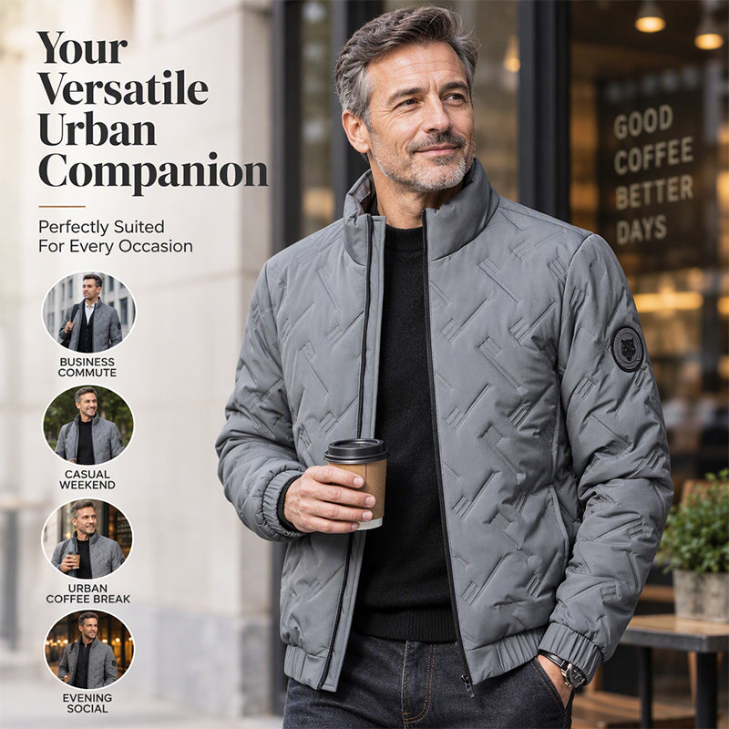 Men's Stand Collar Padded Warm Jacket