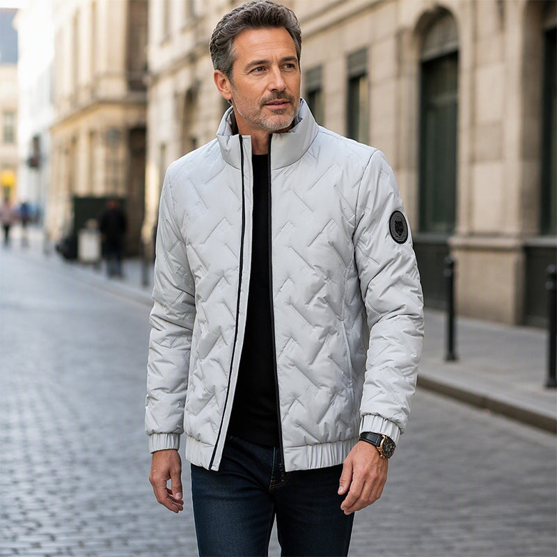 Men's Stand Collar Padded Warm Jacket