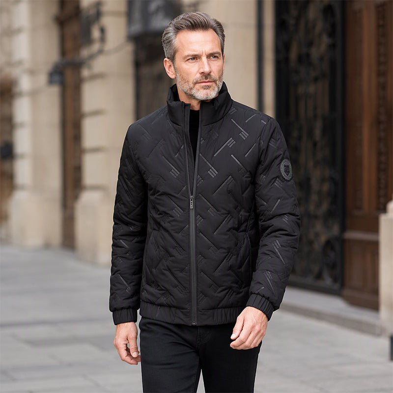 Men's Stand Collar Padded Warm Jacket