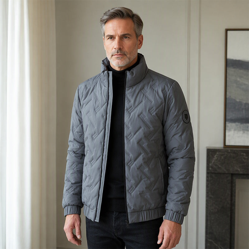 Men's Stand Collar Padded Warm Jacket