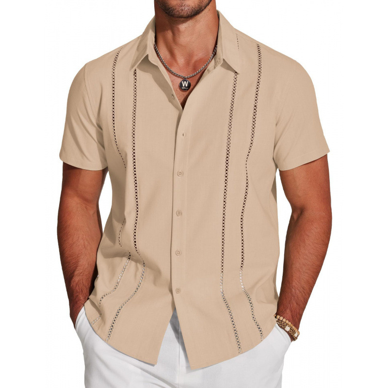 Men's Casual Short Sleeve Button-Down Shirt