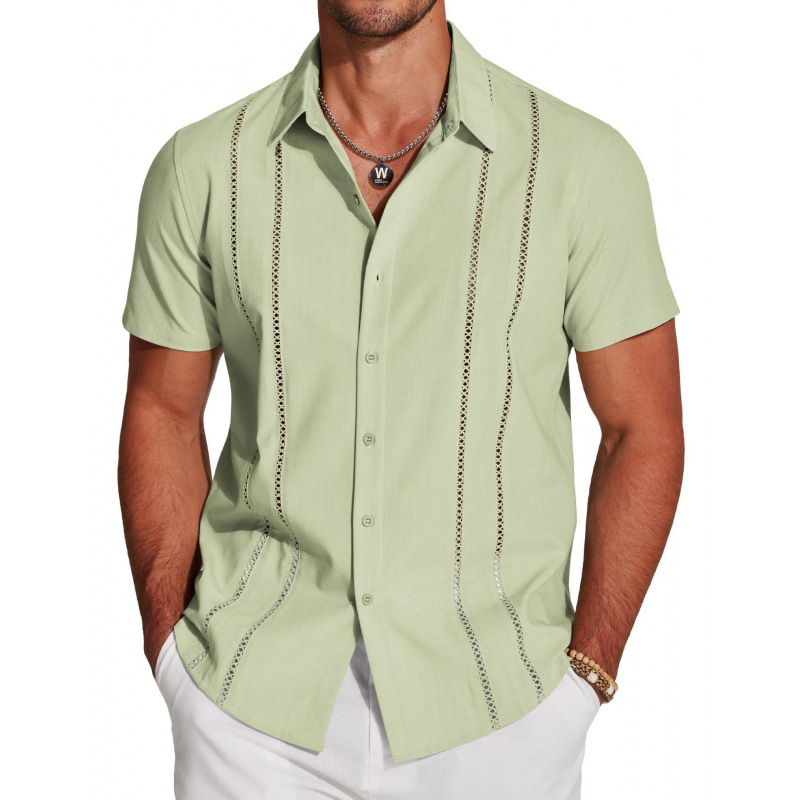 Men's Casual Short Sleeve Button-Down Shirt