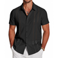 Men's Casual Short Sleeve Button-Down Shirt
