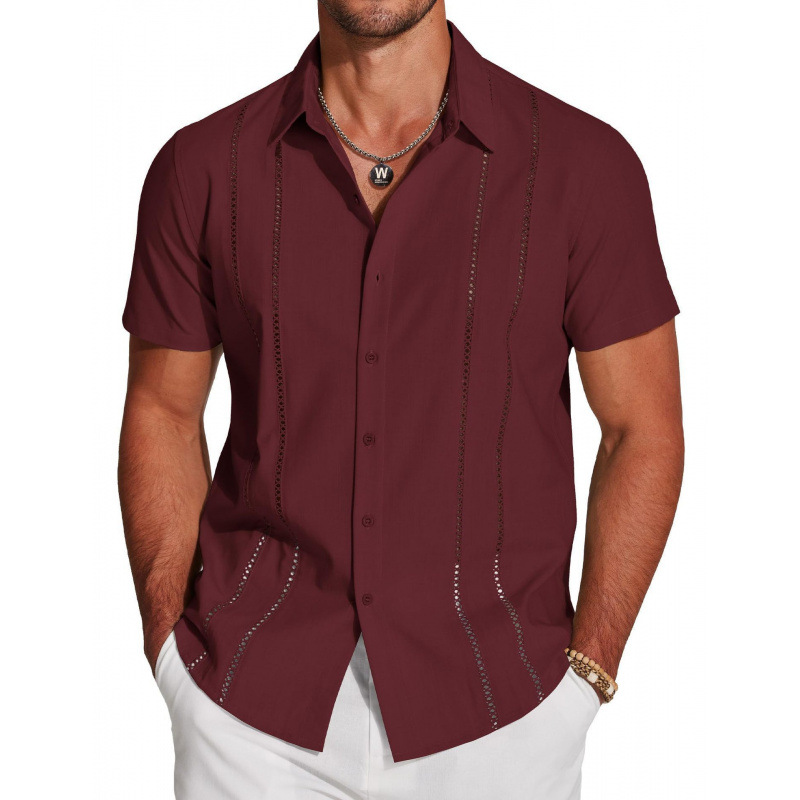 Men's Casual Short Sleeve Button-Down Shirt