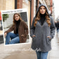 Casual Loose-Fit Cable Knit Hooded Jacket