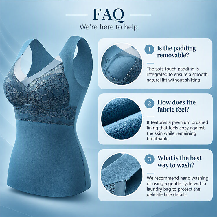 💖Thermal Camisole with Built-In Bra – Slim Fit, Warm & Supportive