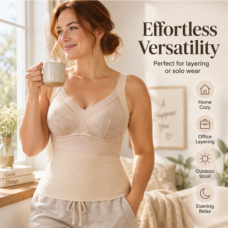 💖Thermal Camisole with Built-In Bra – Slim Fit, Warm & Supportive