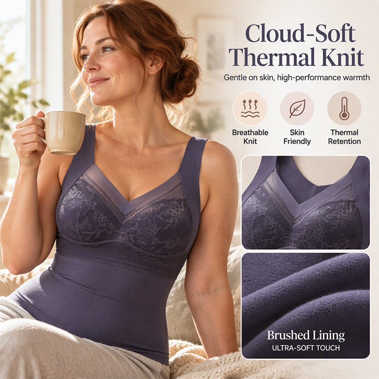 💖Thermal Camisole with Built-In Bra – Slim Fit, Warm & Supportive