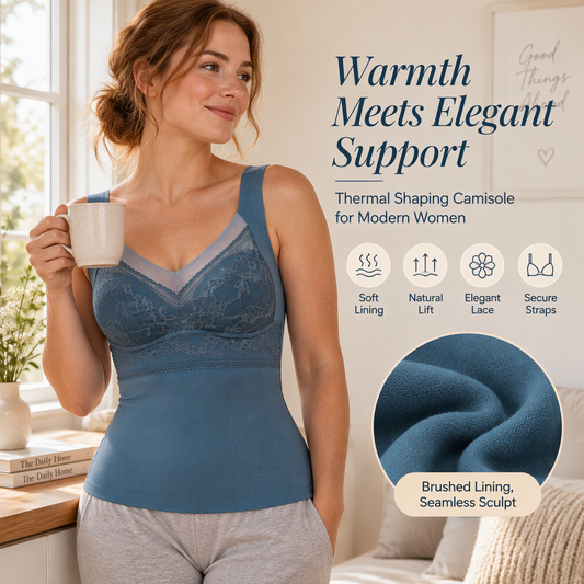 💖Thermal Camisole with Built-In Bra – Slim Fit, Warm & Supportive