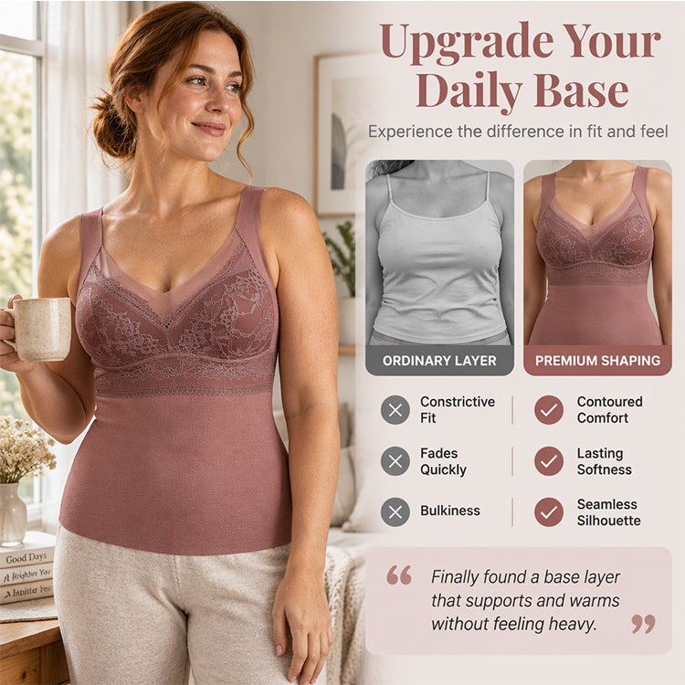 💖Thermal Camisole with Built-In Bra – Slim Fit, Warm & Supportive