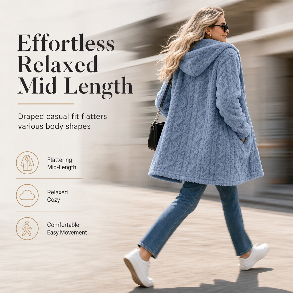 💖Limited-Time Sale💖 ❄️Women's Casual Plush Solid Color Cardigan🧸