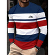 Men's Striped Crewneck Long Sleeve Top