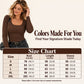 Women's Ribbed Slim Fit Long Sleeve Square Neck Top