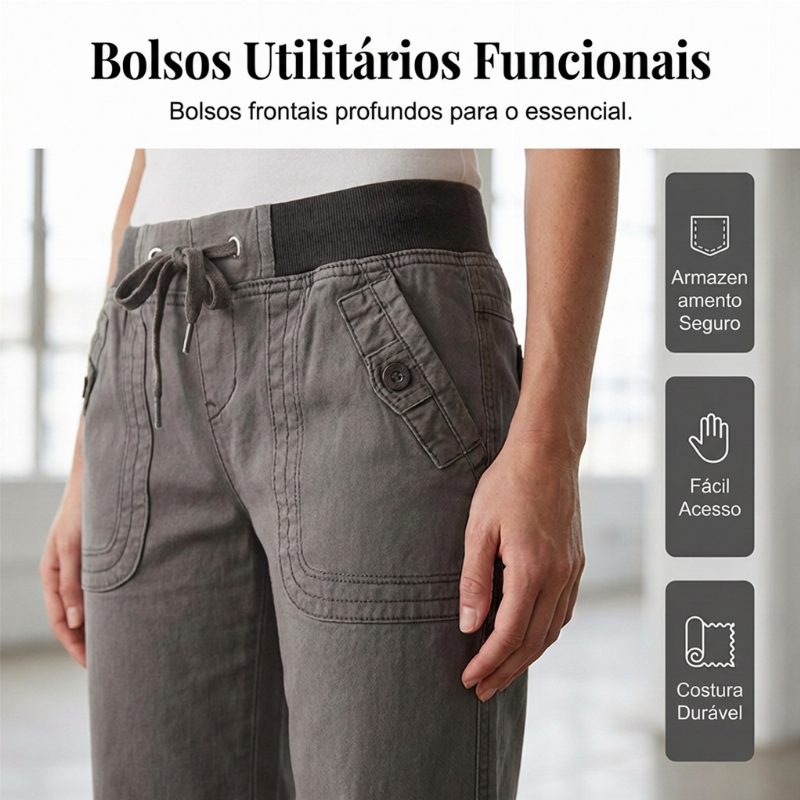 🤠 Low-Waist Flare Pants with Drawstring ✨ – 50% OFF