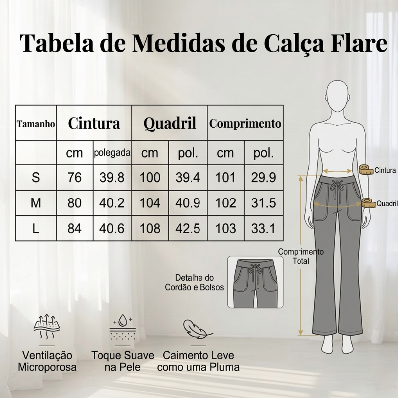 🤠 Low-Waist Flare Pants with Drawstring ✨ – 50% OFF