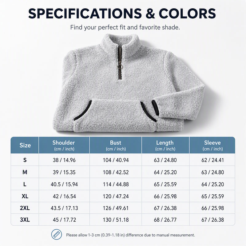 ☁️ Cloud-Soft Warmth, Easy Layered Comfort | Women's Half-Zip Warm Plush Sweatshirt