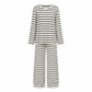 Women Casual Loose Striped Long Sleeve Crew Neck Top and Drawstring Pants Loungewear Set