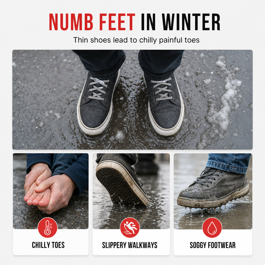 Women's Winter Snow Boots Thickened Mid Calf Boots for Outdoor Travel Plus Size🔥