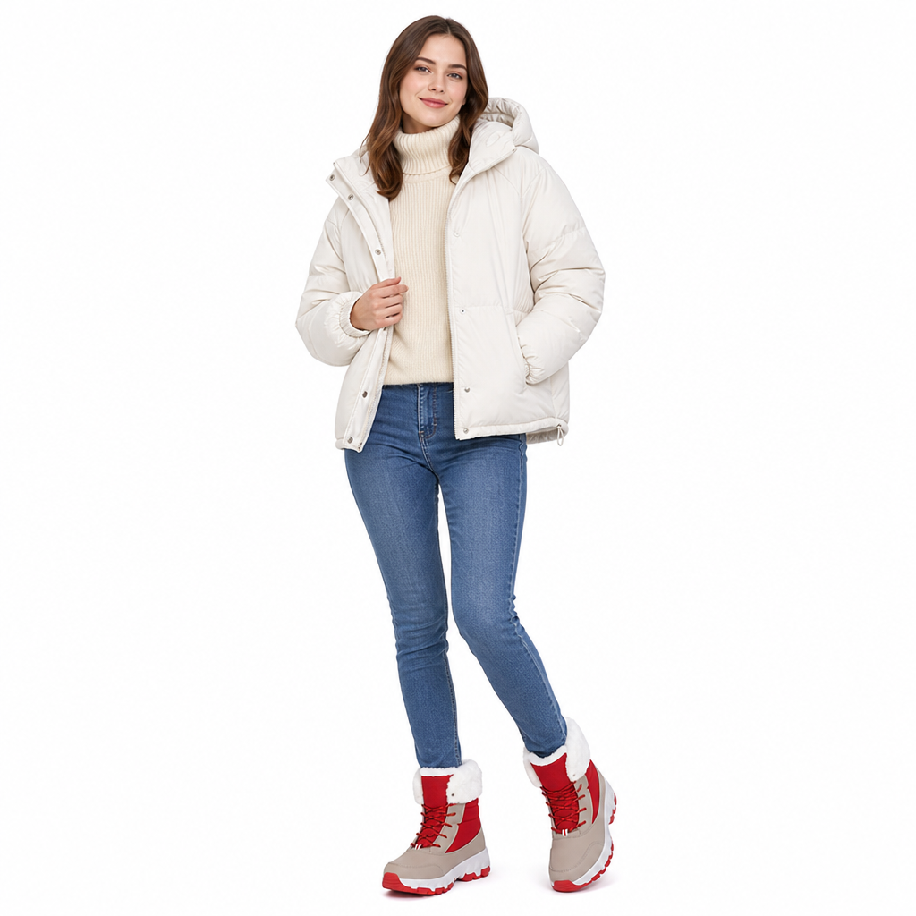 Women's Winter Snow Boots Thickened Mid Calf Boots for Outdoor Travel Plus Size🔥