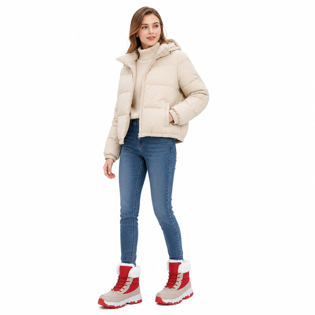 Women's Winter Snow Boots Thickened Mid Calf Boots for Outdoor Travel Plus Size🔥