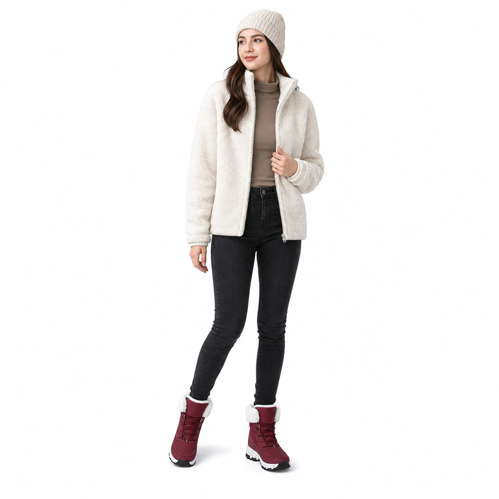 Women's Winter Snow Boots Thickened Mid Calf Boots for Outdoor Travel Plus Size🔥