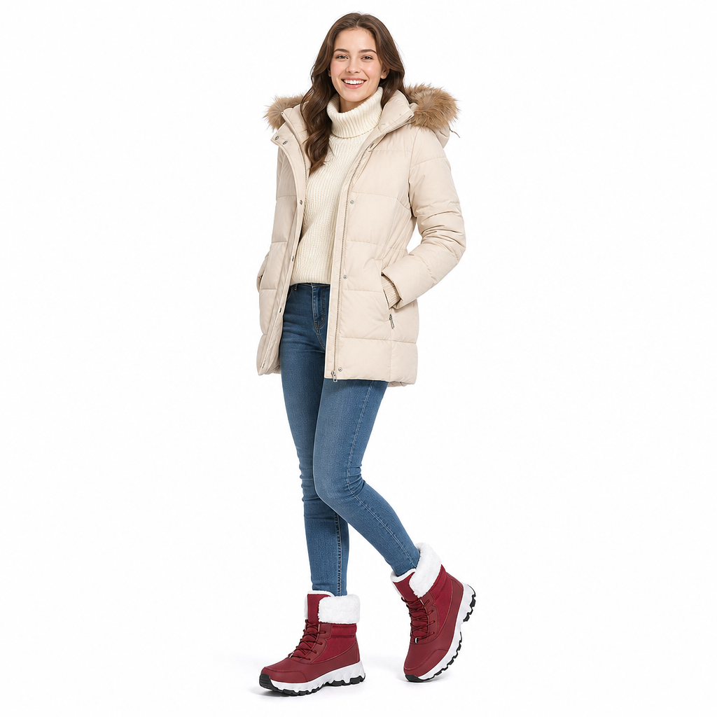 Women's Winter Snow Boots Thickened Mid Calf Boots for Outdoor Travel Plus Size🔥