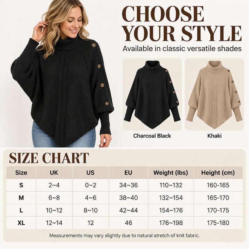 Women's Chic Mock Neck Cable Knit Sweater