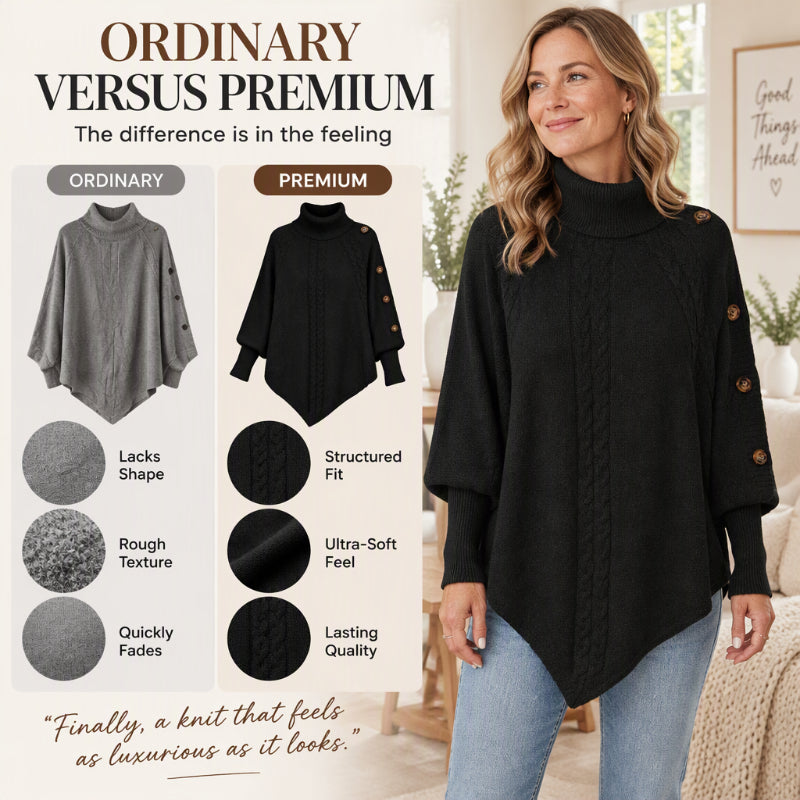 Women's Chic Mock Neck Cable Knit Sweater