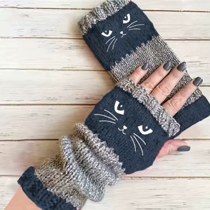Winter Warm Half Finger Knitted Gloves