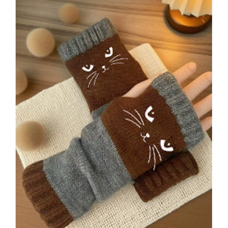 Winter Warm Half Finger Knitted Gloves