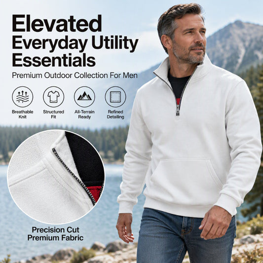 🧥 Toasty Warmth, Easy Layered Comfort | Men's Warm Half-Zip Sweatshirt