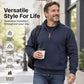 🧥 Toasty Warmth, Easy Layered Comfort | Men's Warm Half-Zip Sweatshirt