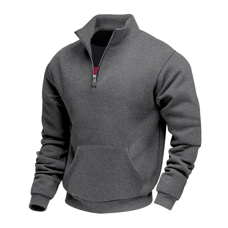 🧥 Toasty Warmth, Easy Layered Comfort | Men's Warm Half-Zip Sweatshirt