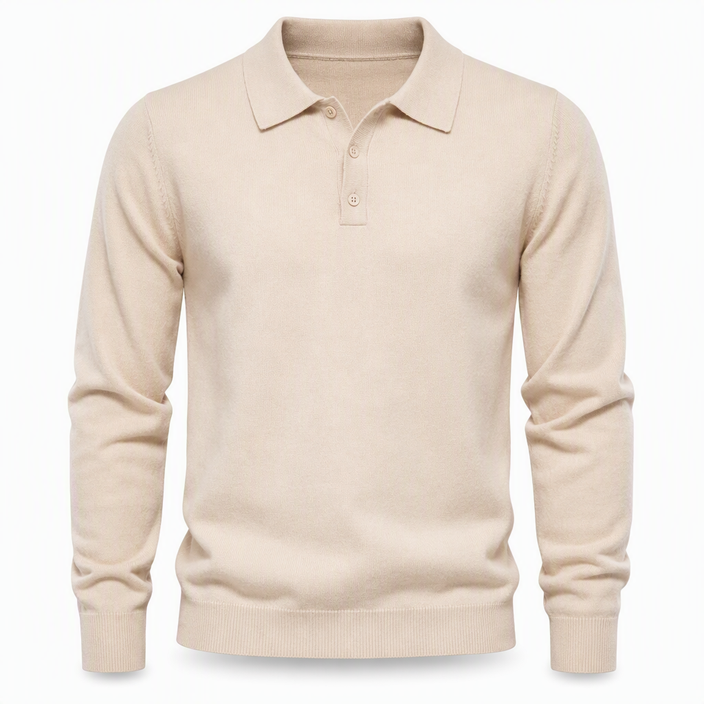🧶 Clean Solid Look, Easy Layered Comfort | Men's Solid Color Long Sleeve Knit Shirt Pullover Sweater