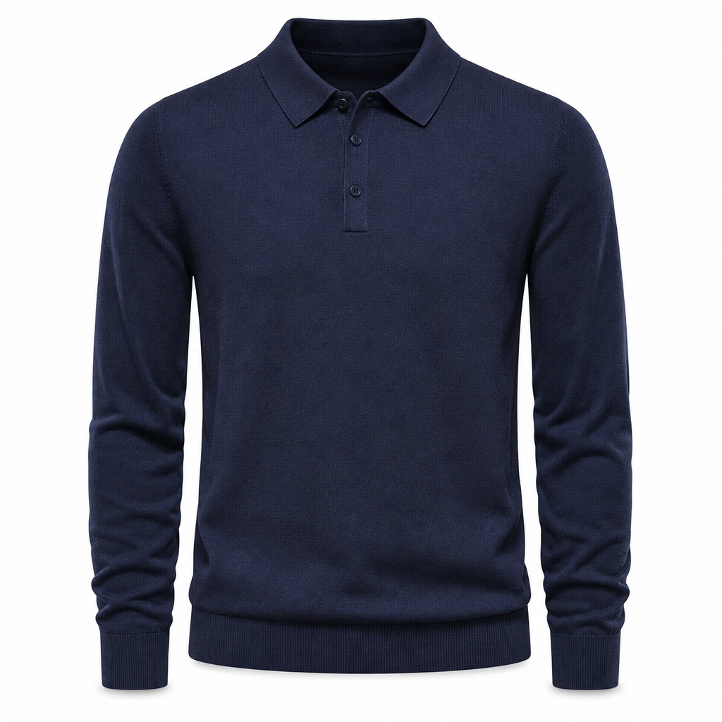 🧶 Clean Solid Look, Easy Layered Comfort | Men's Solid Color Long Sleeve Knit Shirt Pullover Sweater