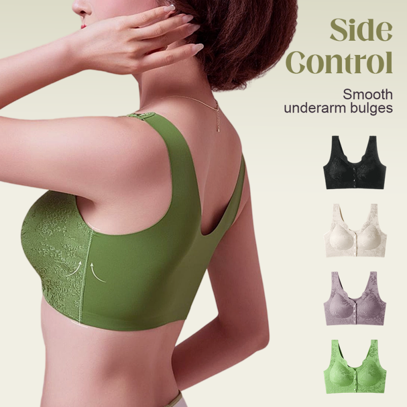 ✨ Women's Front-Clasp Seamless Bra — Wireless Push-Up & Breathable 🎀