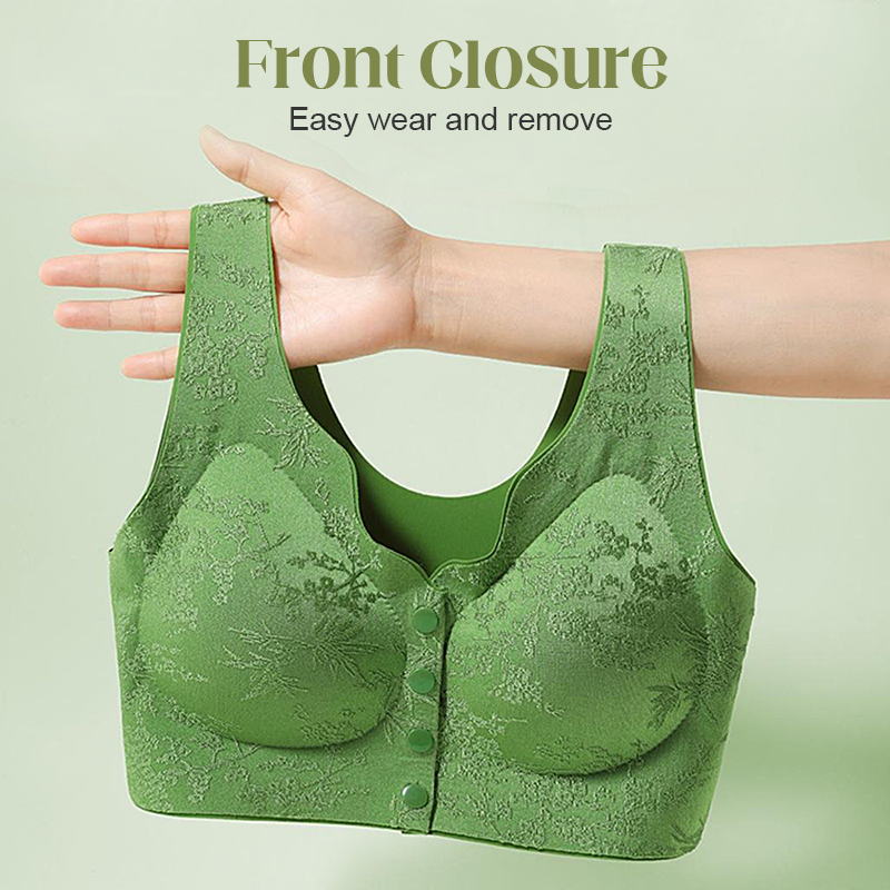 ✨ Women's Front-Clasp Seamless Bra — Wireless Push-Up & Breathable 🎀