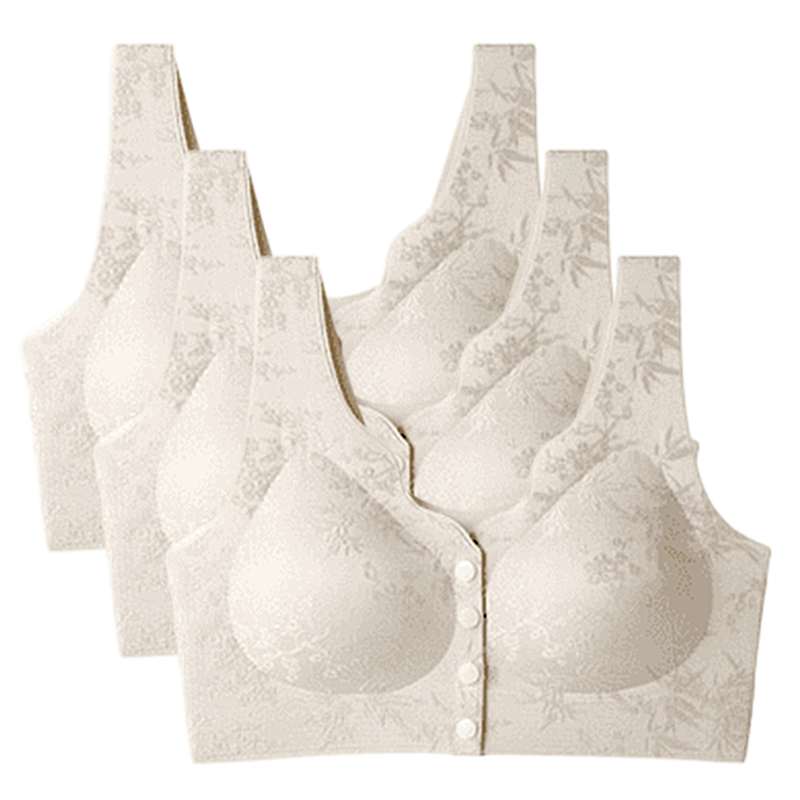 ✨ Women's Front-Clasp Seamless Bra — Wireless Push-Up & Breathable 🎀