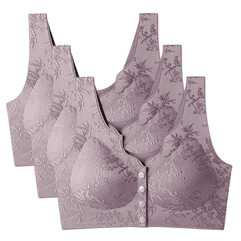 ✨ Women's Front-Clasp Seamless Bra — Wireless Push-Up & Breathable 🎀
