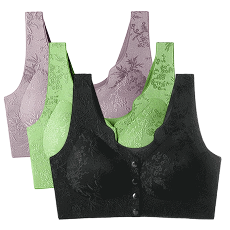 ✨ Women's Front-Clasp Seamless Bra — Wireless Push-Up & Breathable 🎀