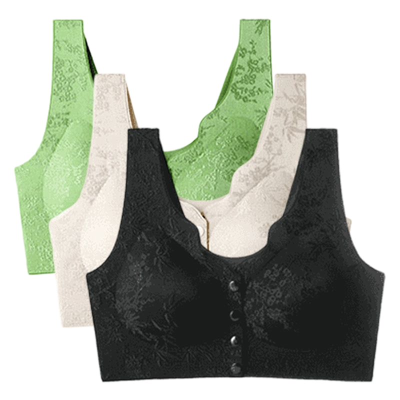 ✨ Women's Front-Clasp Seamless Bra — Wireless Push-Up & Breathable 🎀