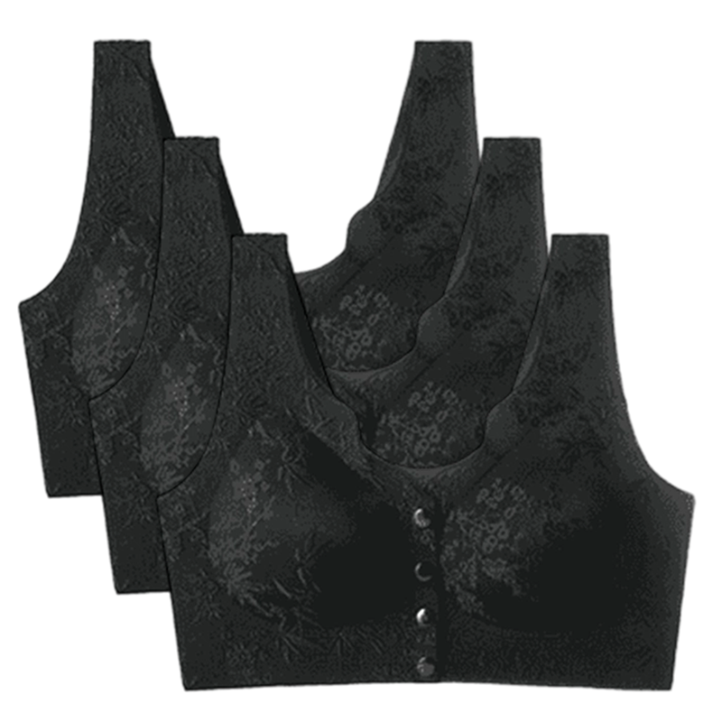 ✨ Women's Front-Clasp Seamless Bra — Wireless Push-Up & Breathable 🎀