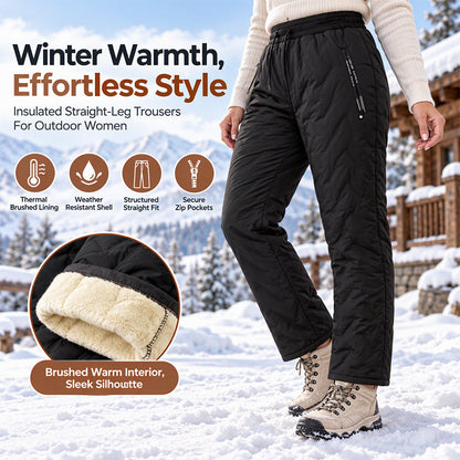 Women's Thick Plush-Lined Winter Pants